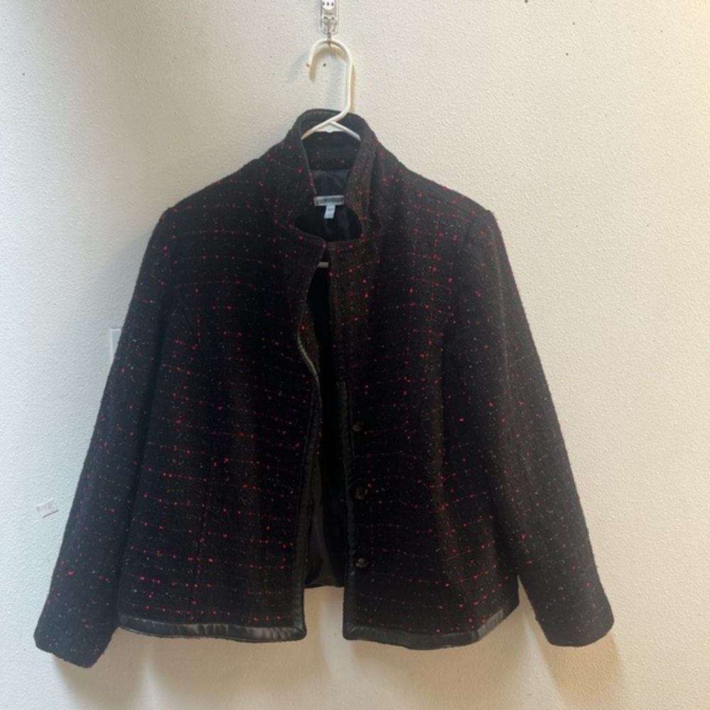 Fashion Bug Black and Red Tweed Blazer